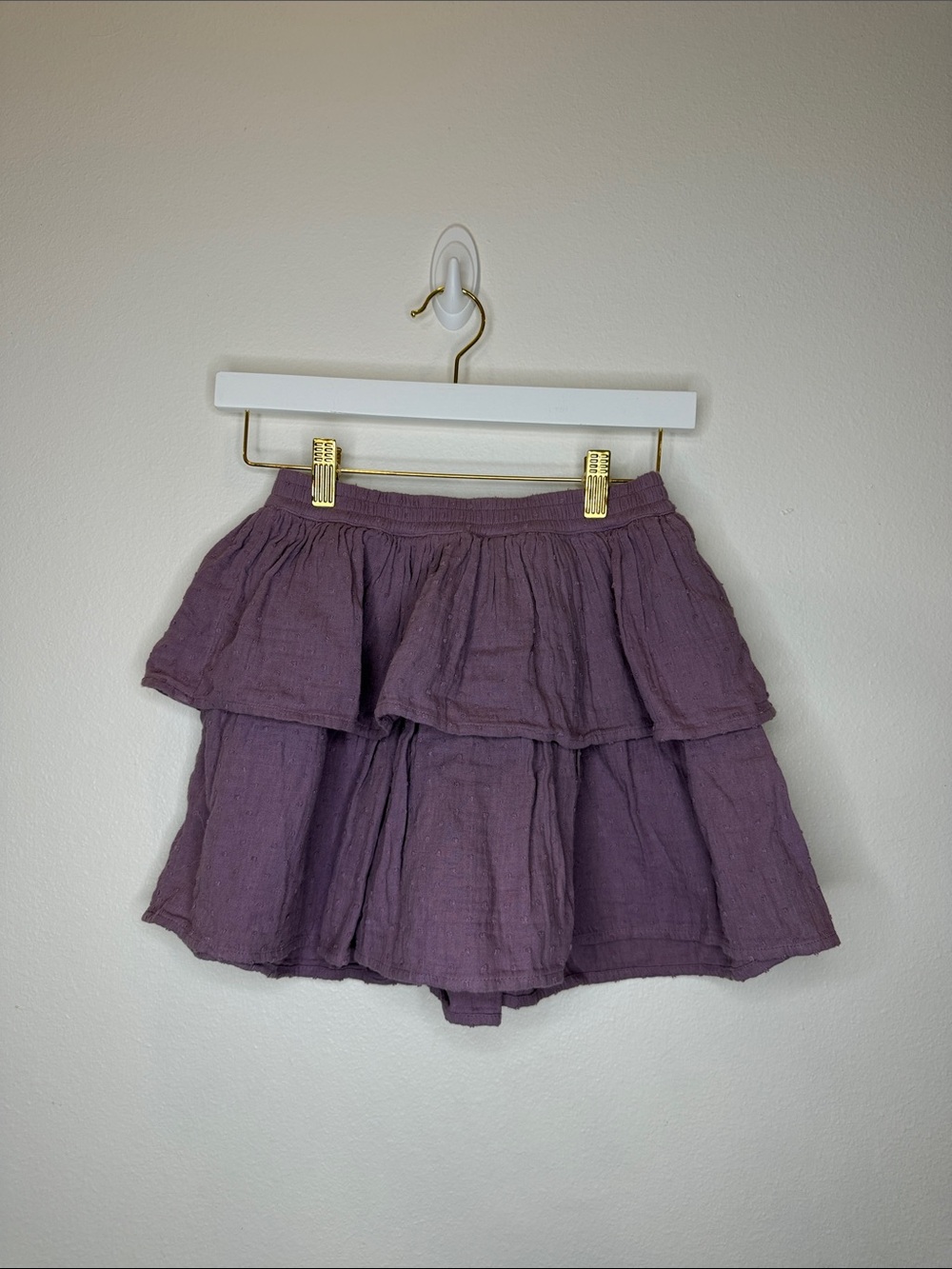 Gap Tiered Ruffle Mini Skirt in Mauve
